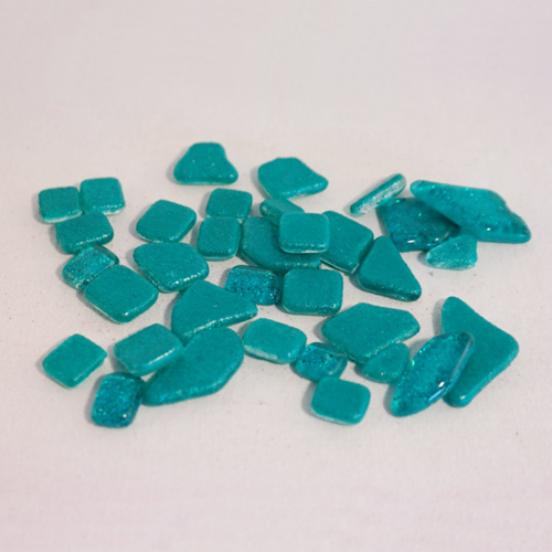 Soft Glas Polygonal Glitter Turquoise 100 gr