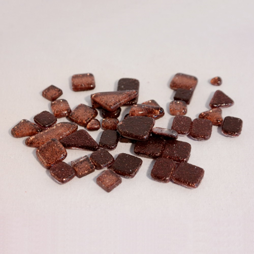 Soft Glas Polygonal Glitter Bruin 100 gr