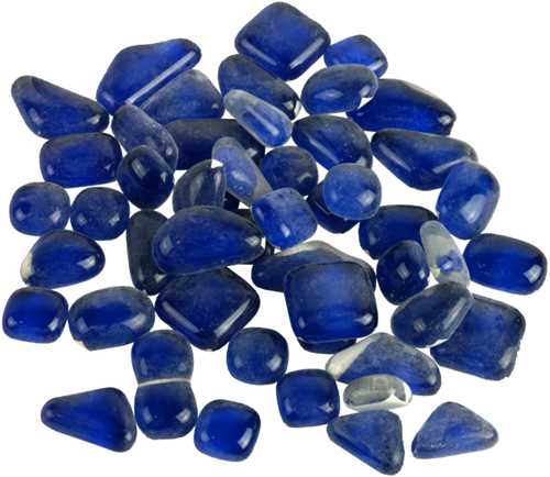 Soft Glas Polygonal Helder Donkerblauw 100 gr