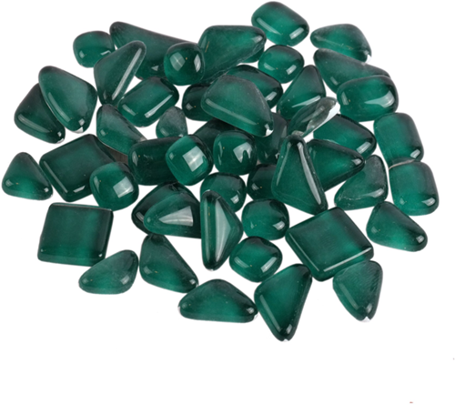 Soft Glas Polygonal Helder Kerstgroen 100 gr