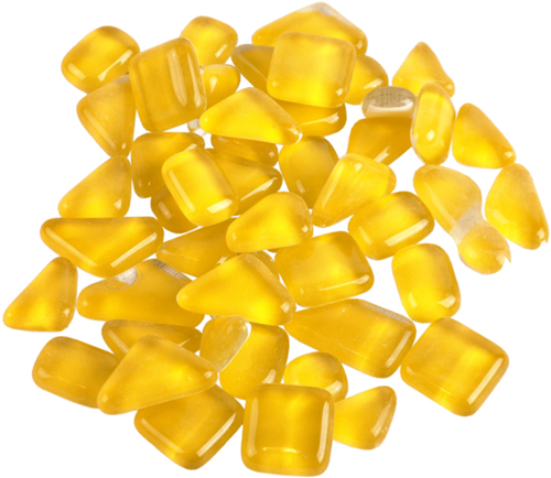 Soft Glas Polygonal Helder Geel 100 gr