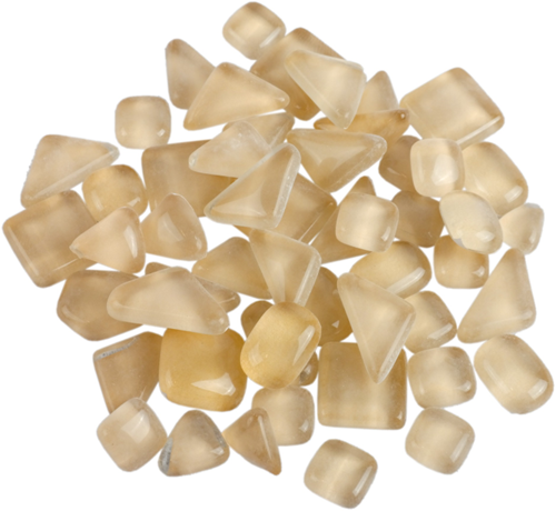 Soft Glas Polygonal Helder Lichtbruin 100 gr