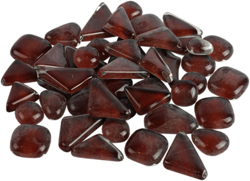 Soft Glas Polygonal Helder Donkerbruin 100 gr