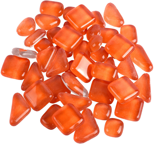 Soft Glas Polygonal Helder Oranje 100 gr