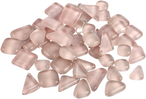 Soft Glas Polygonal Helder Roze 100 gr