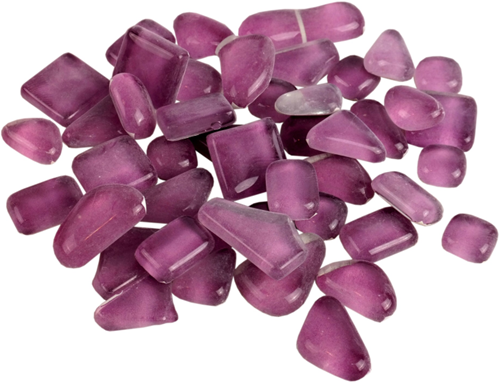 Soft Glas Polygonal Helder Lila 100 gr
