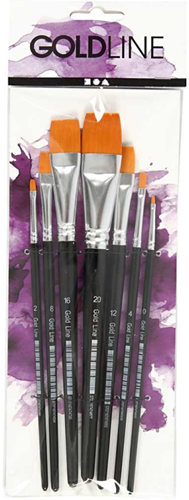 CC Gold Line Acrylpinsel Flachset 7-teilig-2