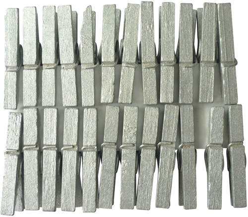 GC Mini Wäscheklammern 3 cm Silber 24 Stück-2