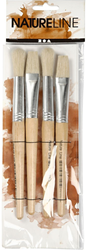 CC Nature Line Kinderkwasten Rond en Plat Set 4 stuks