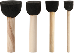 CC Foam Stencil Brushes, Dia. 13+20+25+35 mm, 4 pc/ 1 pack