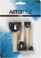 CC Foam Stencil Brushes, Dia. 13+20+25+35 mm, 4 pc/ 1 pack-2
