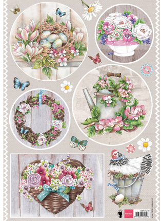 Marianne Design EWK1240 Knipvel Country Style Flowers A4