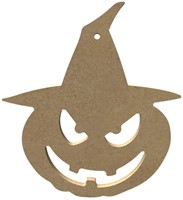 Gomille MDF Figur 14x12 cm Kürbishexe