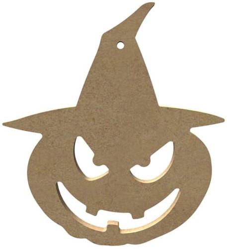 Gomille MDF Figur 14x12 cm Kürbishexe