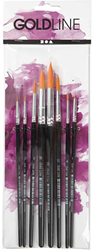 CC Gold Line Acryl Penselen Rond Set 8 stuks