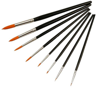 CC Gold Line Acryl Penselen Rond Set 8 stuks-2
