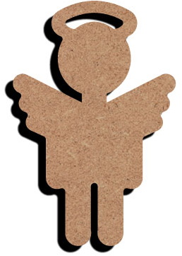 MDF Figuur Engel 10 cm