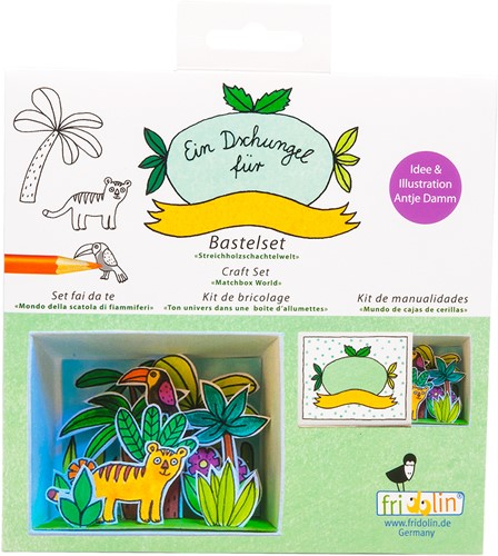Fridolin Matchbox Craft Set 6.6x2.8x5.2 cm Jungle