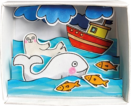 Fridolin Matchbox Craft Set 6.6x2.8x5.2 cm Ocean Fish-2