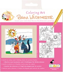 Fridolin Coloring Art Kit 4 Coloring Pages with Frame 15x15 cm Rosina Wachtmeister