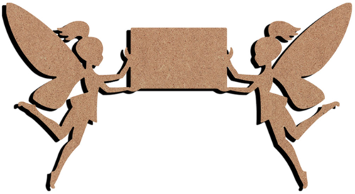 MDF Figuur Feeen Naambord 58 cm