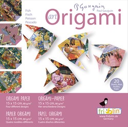 Fridolin Art Origami Set 20 Sheets Gauguin Fish 15 x 15 cm