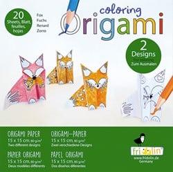 Fridolin Origami Kleuren Set 15x15 cm 20 vel 80 gr 2 modellen Vos