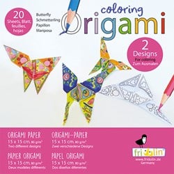 Fridolin Origami Kleuren Set 15x15 cm 20 vel 80 gr 2 modellen Vlinder