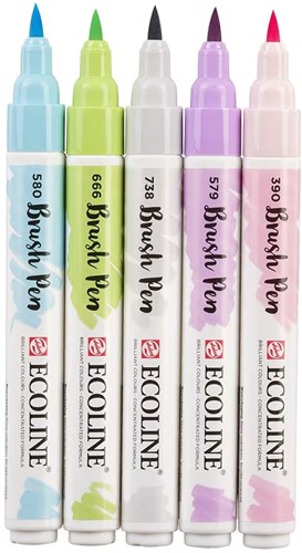 Talens Ecoline Pinselstift-Set Pastell 5-teilig-2