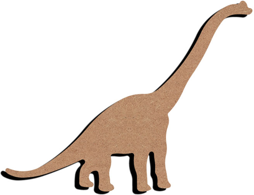 MDF Figuur Dinosaurus Langnek 15 cm