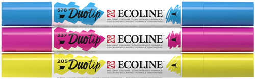 Talens Ecoline Duotip Marker Set Primair 3 stuks
