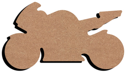 MDF Figuur Motor 10 cm