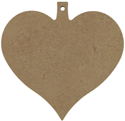 Gomille MDF Figuur Kerst Hart 10 cm