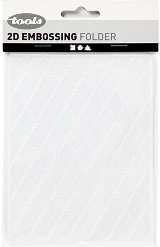 CC Embossing Folder, rhombus, size 11x14 cm, thickness 2 mm, 1 pc-2