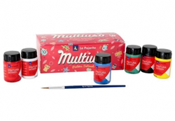 La Pajarita Satin Paint Set Primary 6x35 ml