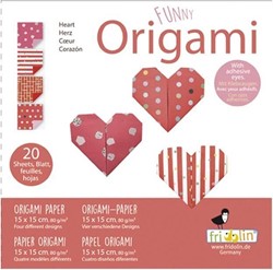 Fridolin Funny Origami 15x15 cm 20 vel 80 gr Harten
