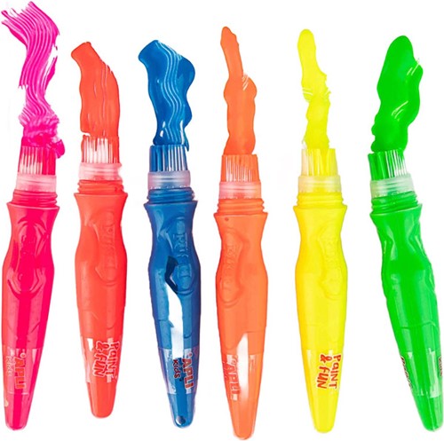 Apli Verftubes met Kwast - 14 ml - 6 Neon kleuren-2