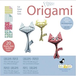 Fridolin Funny Origami Cats 20 sheets 15x15cm