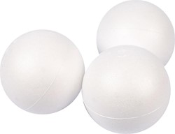 Weiße Styroporballen, D 10 cm, 25 Stück