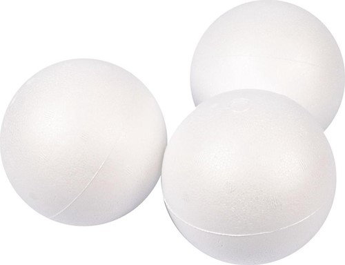 CC Styropor ballen wit, d:10cm 25 stuks