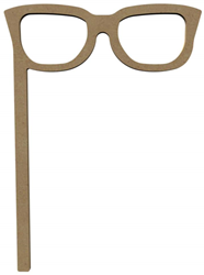 MDF-Figur Requisiten Brille 26 cm