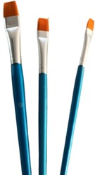 Synthetische Penselen Set Plat 3 maten