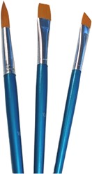 Synthetisches Pinselset rund und flach, 3-teilig