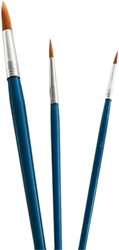 Synthetic Brush Set Round 3 pieces