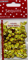 Pailletten 6 mm Disco Laser Goud 8gr