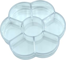 Plastic Storage Box Flower 10.3x9.6x2 cm 7 compartments