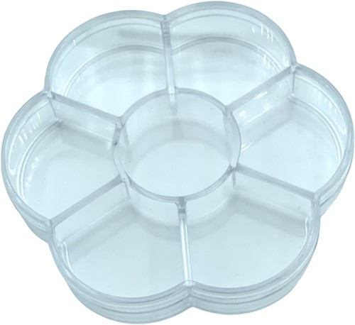 Plastic Opslagdoos Bloem 10,3x9,6x2 cm 7 vakken