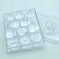 Plastic Opslagdoosjes Harten 12,5x9,5x1,8 cm 12 stuks-2