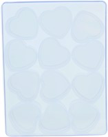 Plastic Opslagdoosjes Harten 12,5x9,5x1,8 cm 12 stuks