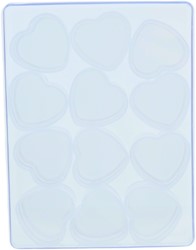 Plastic Opslagdoosjes Harten 12,5x9,5x1,8 cm 12 stuks